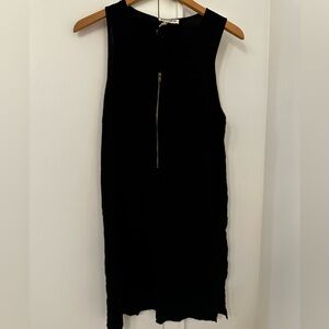 Sababa Black Midi-short Black Beach Dress with Zipper
